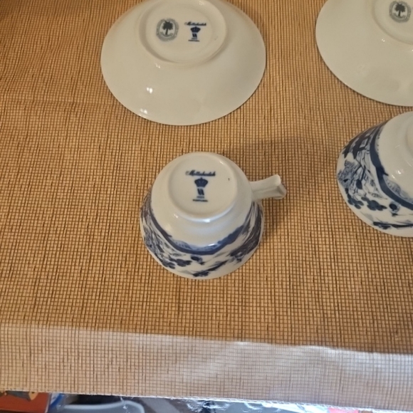 Vintage Vista Alegre Mottahedeh Blue 1824 Canton Cup And Saucer set Of 3 - Picture 13 of 13